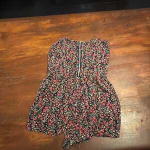 Alice Handmade in London Strapless Floral Zip-Front Romper